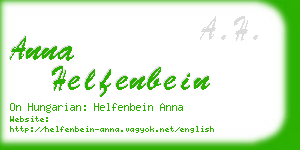 anna helfenbein business card